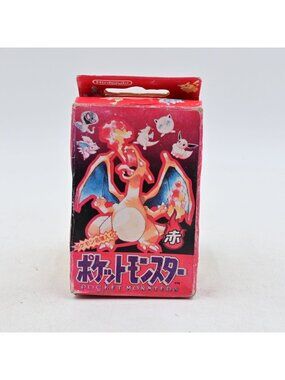 Nintendo Pokémon Red Playing Cards Poker Deck Japanese Charizard Vintage '95 '96